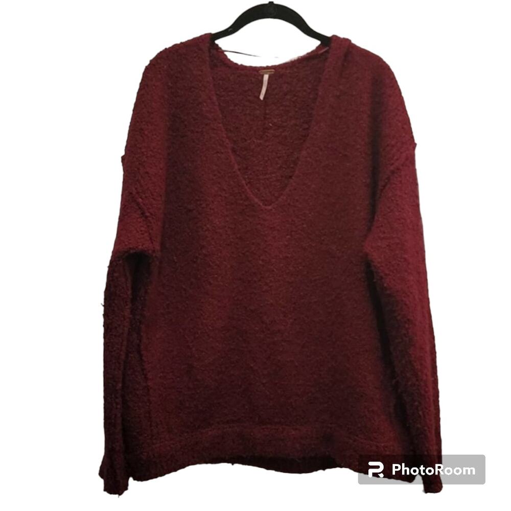 Free People Lofty Boucle Alpaca Slouchy Sweater, M